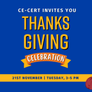 ce-cert thanksgiving celebration invitation november 21st 3-5 pm