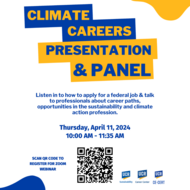 Climate Careers Presentation & Panel Flyer