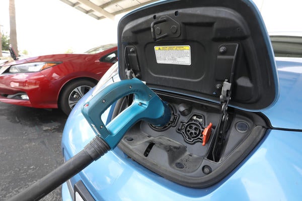car on charger