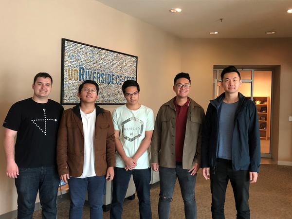 Pictured: Zachary Lyons, Aaron Aliaga, Matthew Marquis, Albert Fernandez, and Charles Cai. Not Pictured: Priyanka Singh