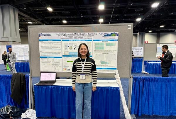 Haishan Liu at 2024 Transportation Research Board Annual Meeting, in Washington DC. 