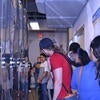Group of students learning about the APL Lab