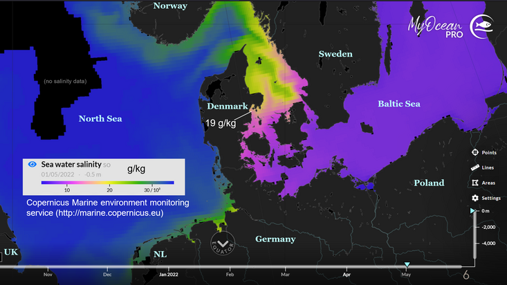 Sarah Petters - Salinity map of Denmark